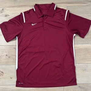 Nike Men's Maroon Dri-FIT Gameday Polo Shirt
